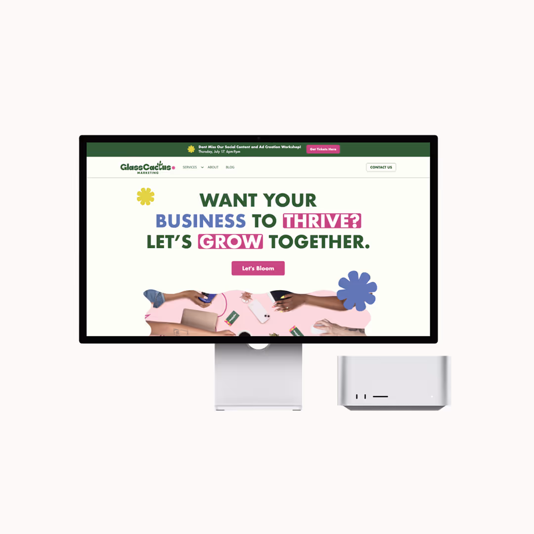 Glass Cactus Marketing homepage