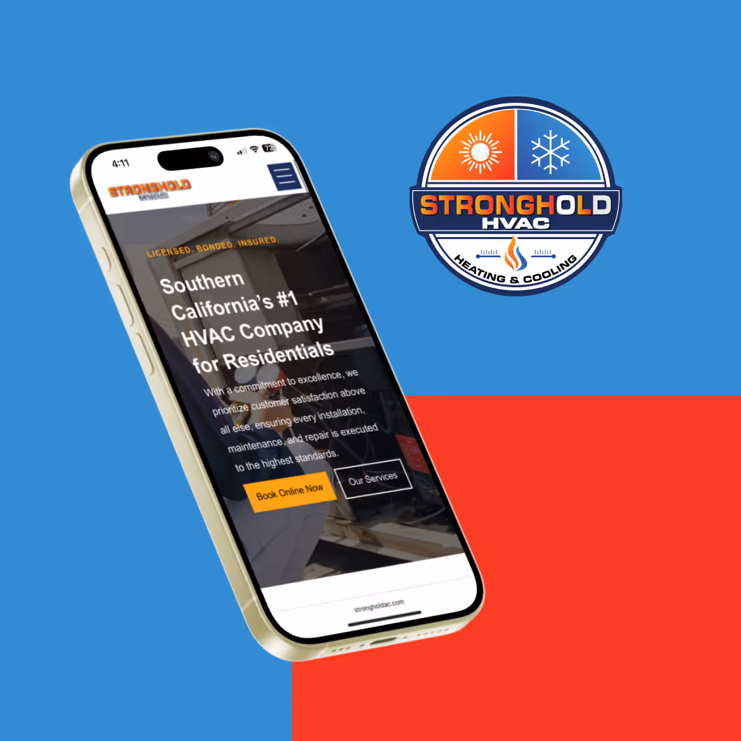 Stronghold HVAC homepage design