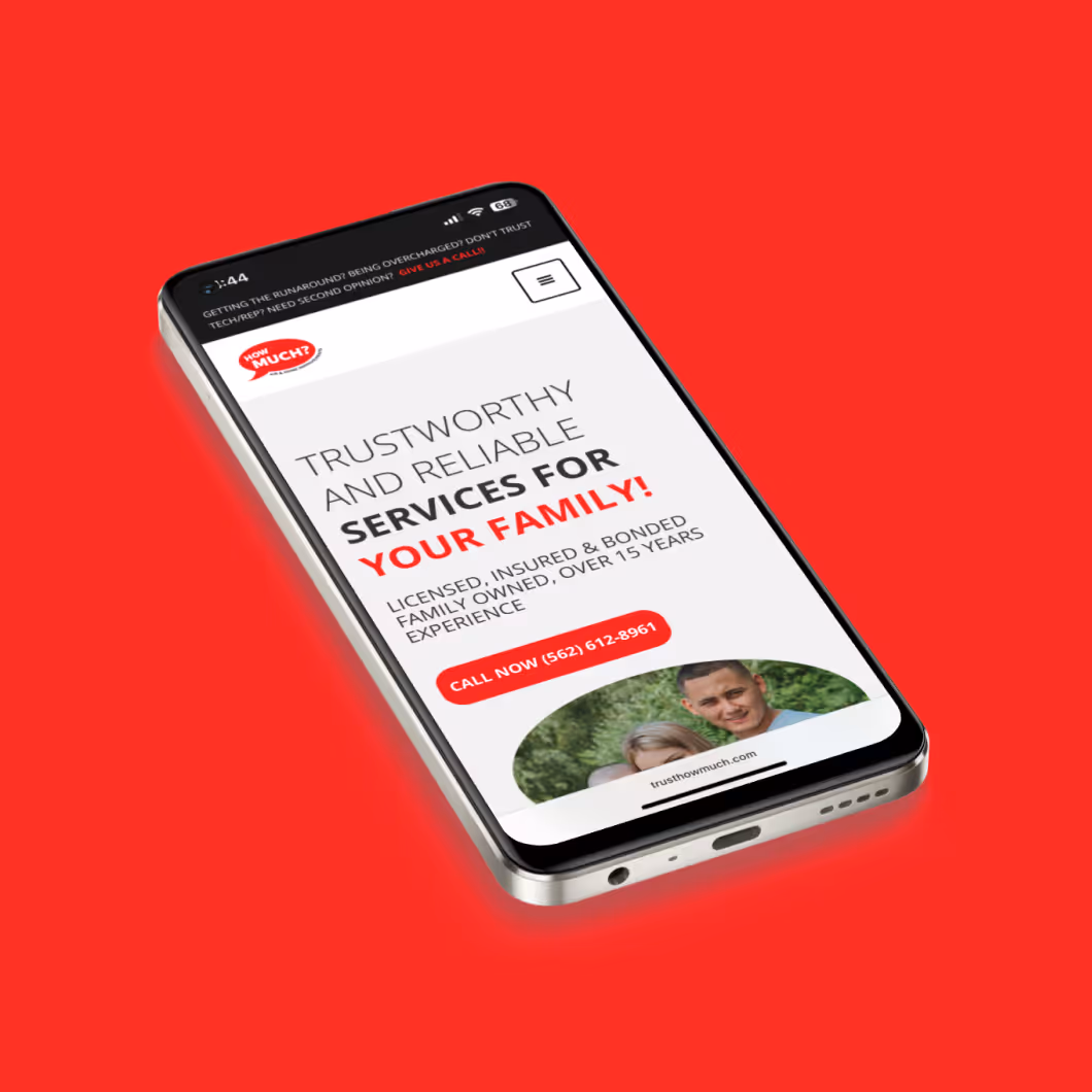 How Much brand and homepage design