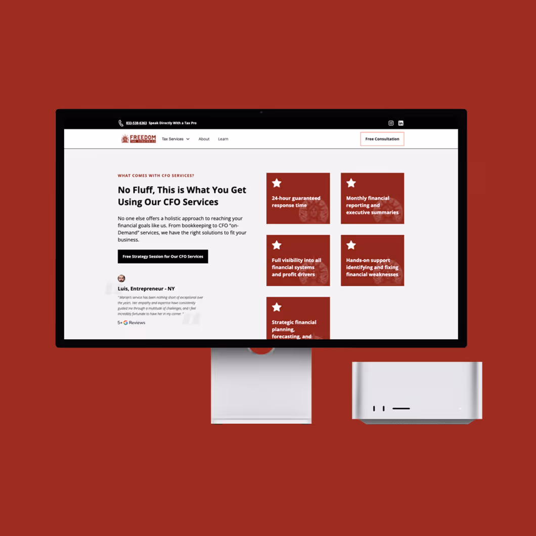 Freedom Tax Strategies homepage