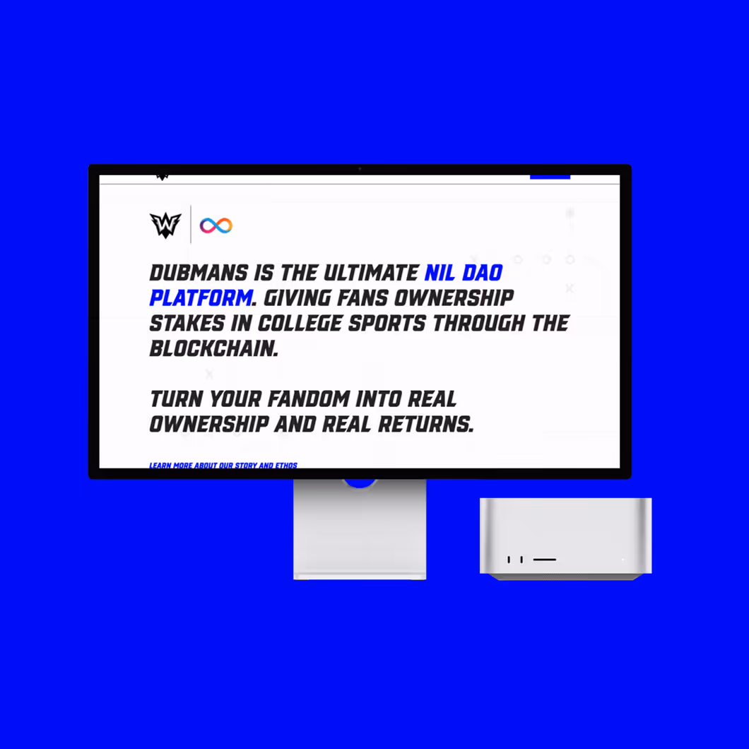 DUBMANS brand and homepage design