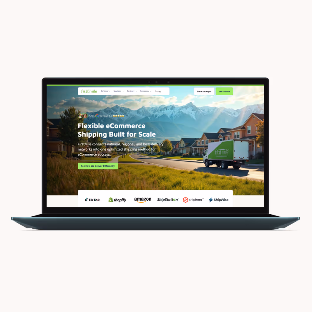 FirstMile responsive website system