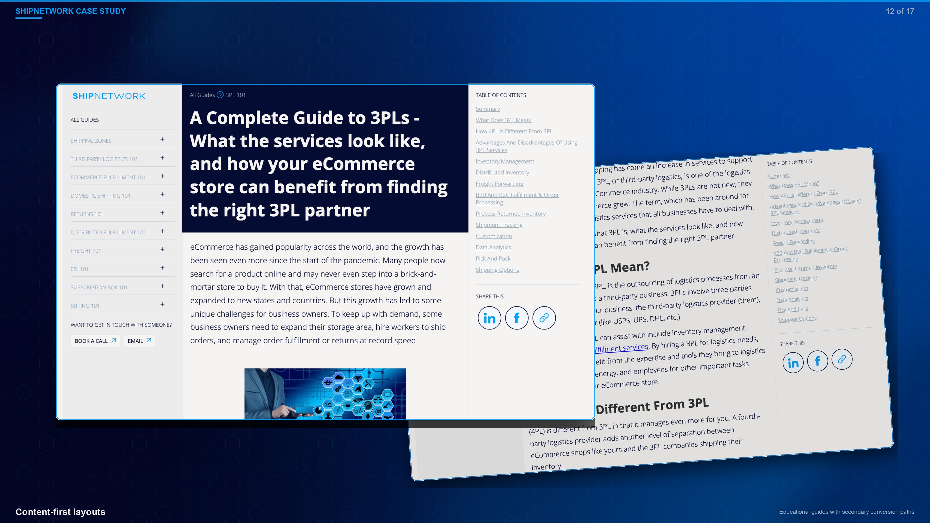 ShipNetwork 3PL 101 educational content page